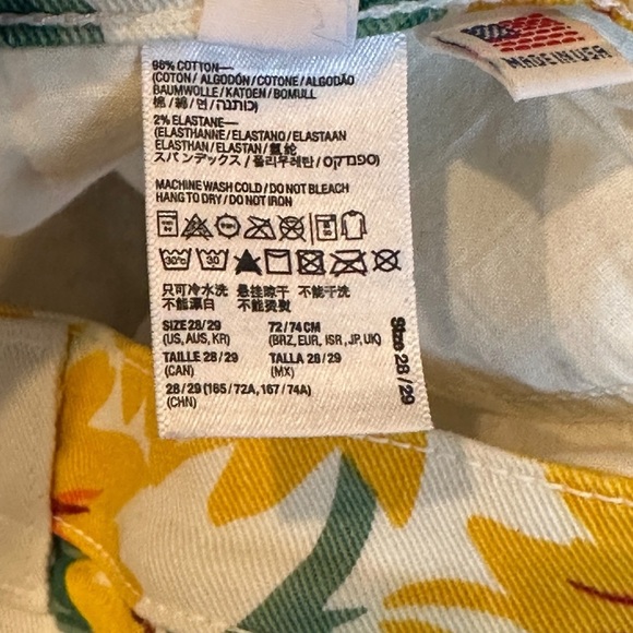 American Apparel Sunflower Printed High Rise Denim Jean Shorts Women’s 28/29 - Picture 9 of 9